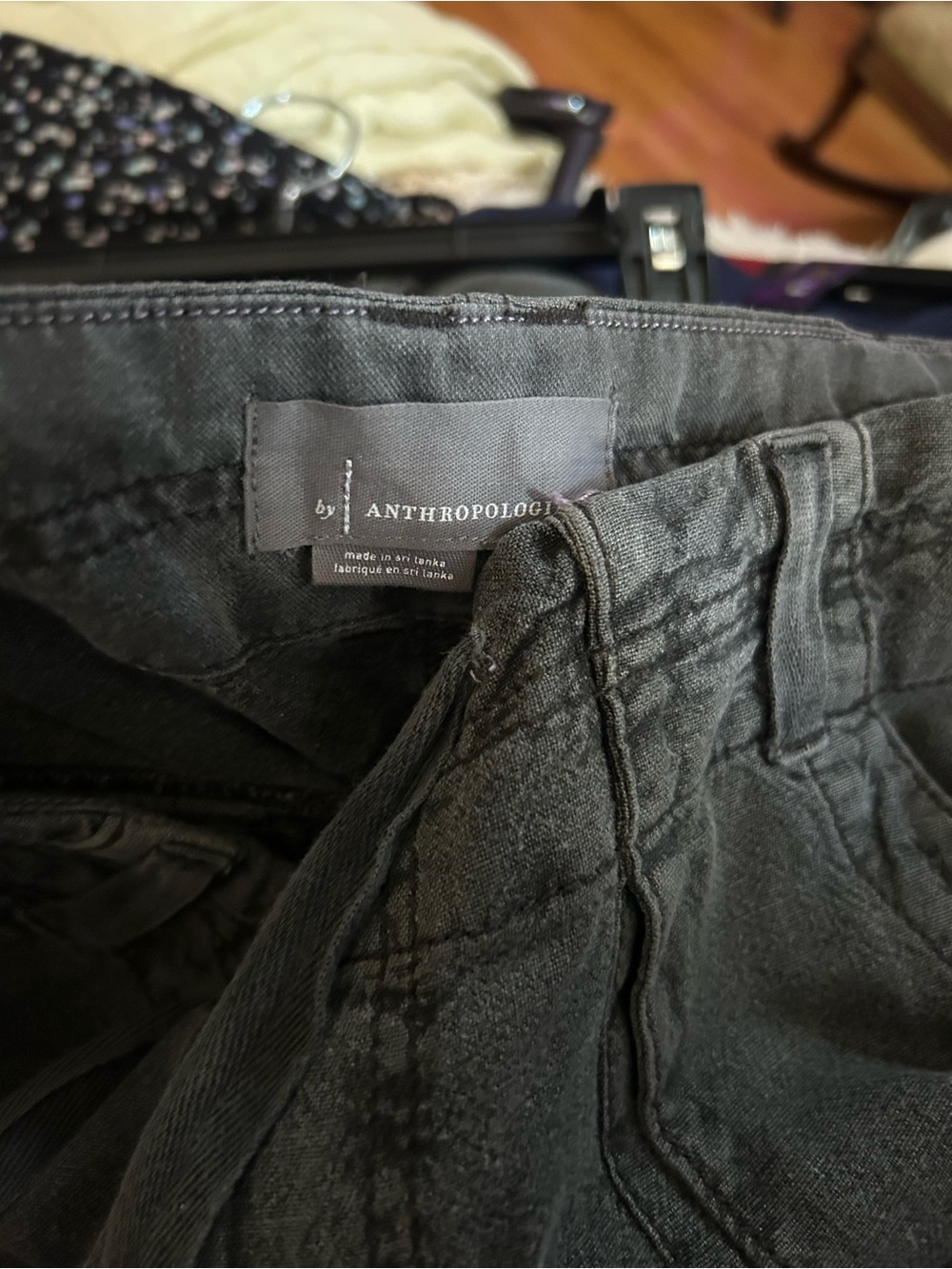 By Anthropologie washed gray cargo pants - Picture 8 of 10
